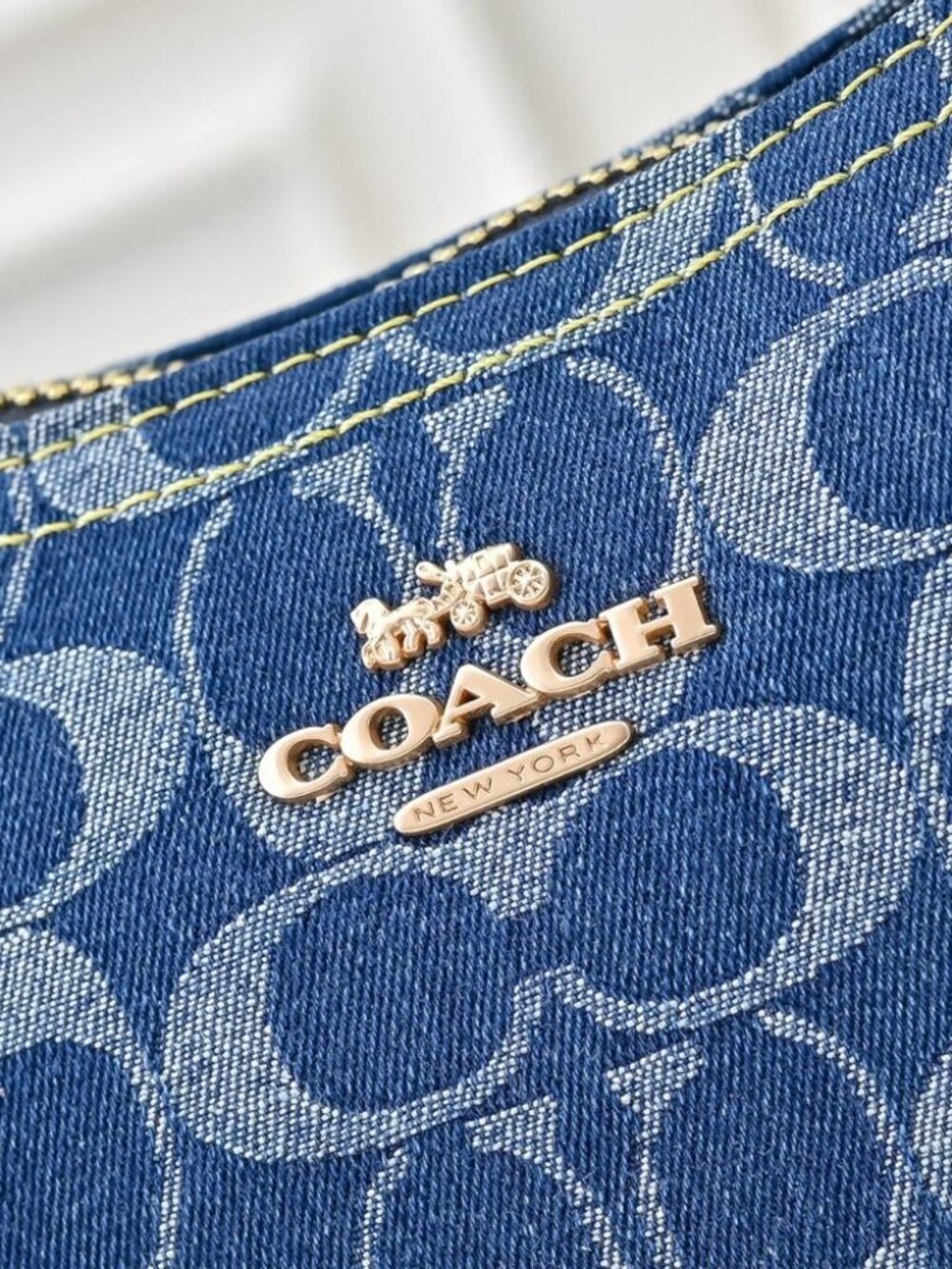 Coach Rowan Large Satchel Bag In Signature Denim Canvas CY699 NWT original Pack - Picture 6 of 8